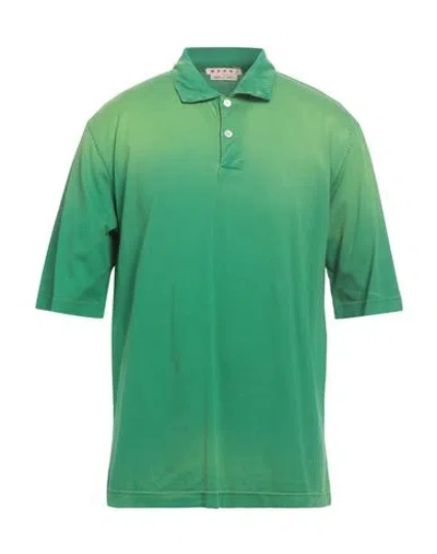 Marni Man Polo Shirt Green Size 46 Cotton