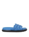 Marni Man Sandals Azure Size 13 Leather In Blue