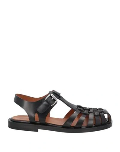 Marni Man Sandals Black Size 11 Soft Leather