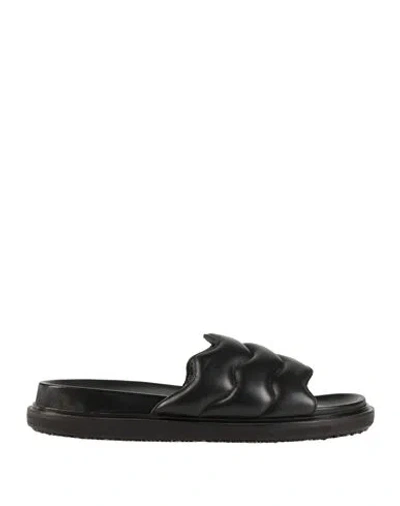 MARNI MARNI MAN SANDALS BLACK SIZE 9 LEATHER