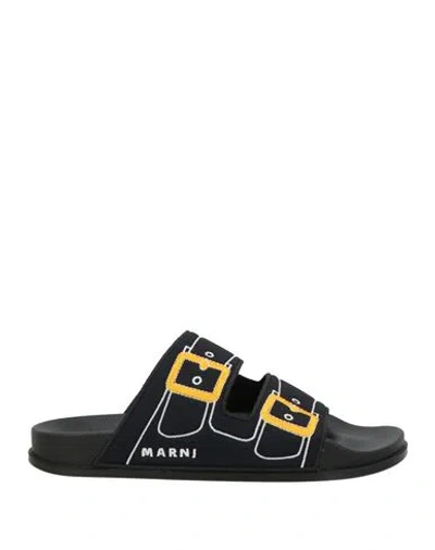 Marni Man Sandals Black Size 9 Textile Fibers