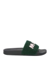 Marni Man Sandals Green Size 9 Textile Fibers