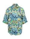 Marni Man Shirt Azure Size 42 Linen, Viscose In Blue