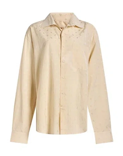 Marni Man Shirt Beige Size 38 Viscose, Cotton In White