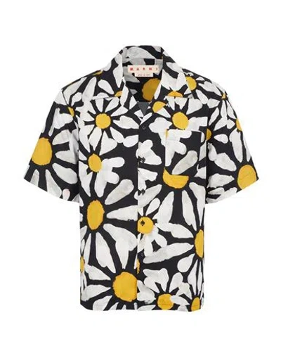 Marni Man Shirt Black Size 36 Cotton In White