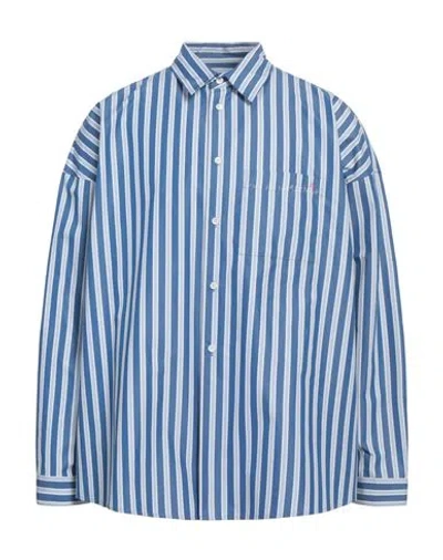 Marni Man Shirt Blue Size 42 Cotton In Multi