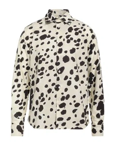 Marni Man Shirt Cream Size 44 Cotton In White