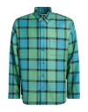 Marni Man Shirt Emerald Green Size 36 Virgin Wool In Multi
