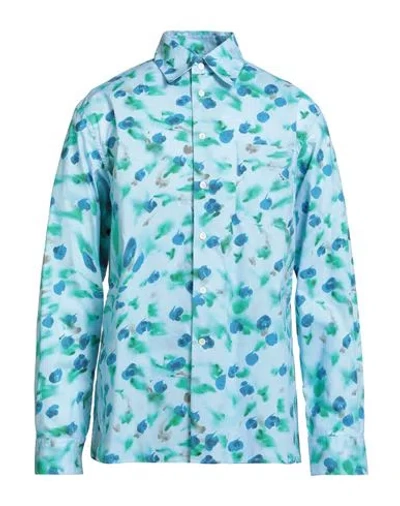 Marni Man Shirt Light Blue Size 42 Cotton