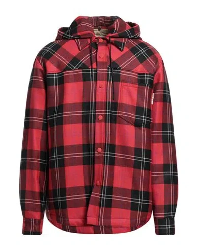 Marni Check Hooded Jacket In Red
