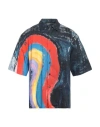 Marni Man Shirt Slate Blue Size 42 Cotton In Blue