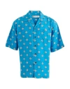 Marni Man Shirt Turquoise Size 46 Viscose In Blue