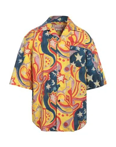 MARNI MARNI MAN SHIRT YELLOW SIZE 42 COTTON
