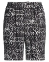 Marni Scribbled Popeline Drawstring Shorts In Black In Black