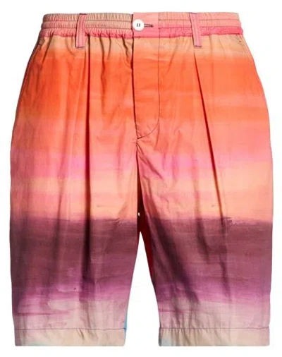 Marni Man Shorts & Bermuda Shorts Orange Size 36 Cotton In Pink