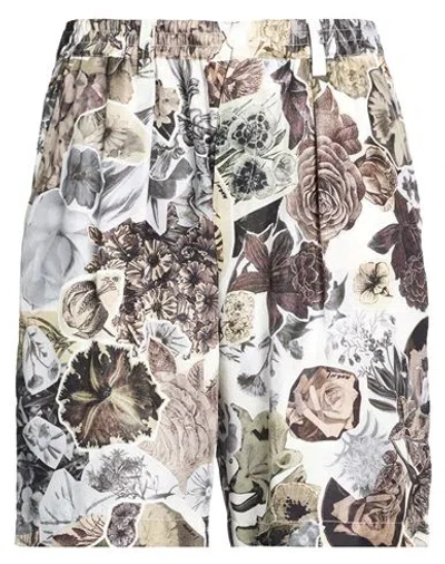 Marni Man Shorts & Bermuda Shorts Taupe Size 34 Silk In Multi