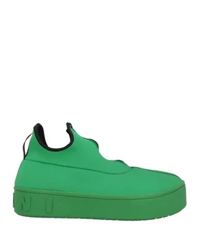 Marni Man Sneakers Green Size 11 Textile Fibers