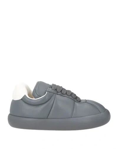Marni Man Sneakers Grey Size 9 Leather In Gray