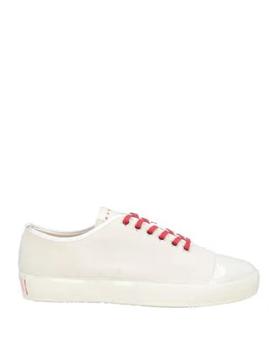 Marni Man Sneakers Ivory Size 10 Textile Fibers In White