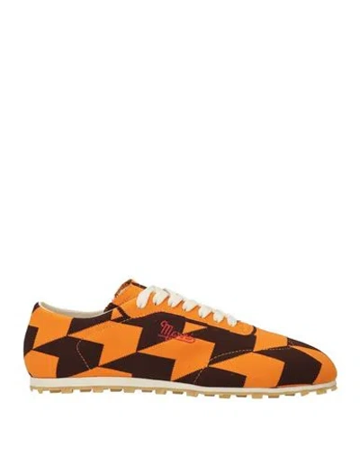 Marni Man Sneakers Orange Size 9 Textile Fibers In Multi