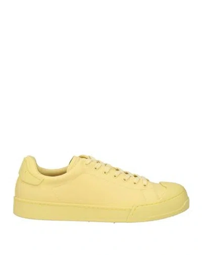 Marni Man Sneakers Pastel Yellow Size 9 Leather