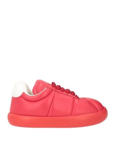Marni Man Sneakers Tomato Red Size 9 Leather