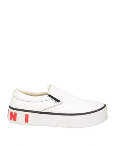 Marni Man Sneakers White Size 8 Textile Fibers