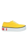 Marni Man Sneakers Yellow Size 7 Textile Fibers