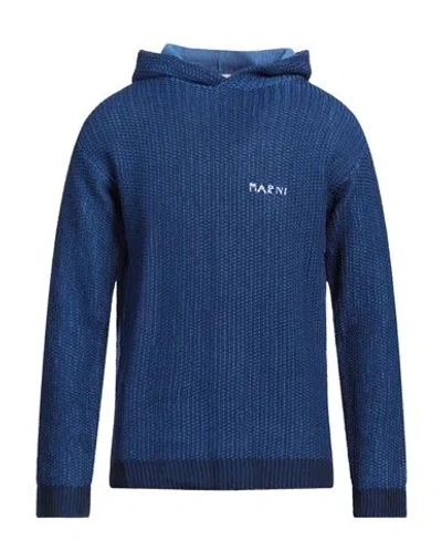 Marni Man Sweater Blue Size 42 Cotton