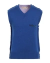 Marni Man Sweater Blue Size 42 Virgin Wool In Blue