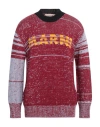 Marni Man Sweater Burgundy Size 40 Virgin Wool In Red