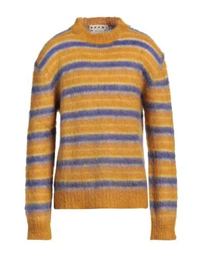 Marni Man Sweater Camel Size 40 Mohair Wool, Polyamide
