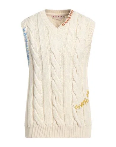 Marni Cable Knit Sleeveless Sweater In Cream