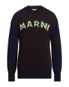 Marni Brown & Blue Striped Sweater In Brown