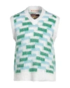 Marni Man Sweater Green Size 40 Mohair Wool, Polyamide, Wool In Green