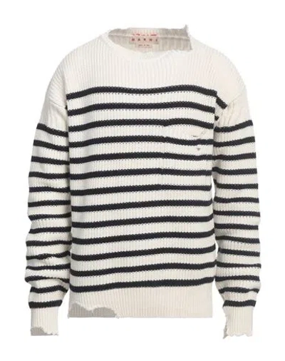 Marni Man Sweater Ivory Size 40 Virgin Wool, Cotton