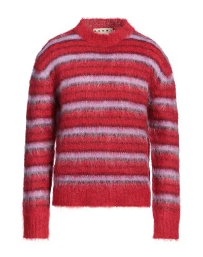 Marni Man Sweater Red Size 40 Mohair Wool, Polyamide