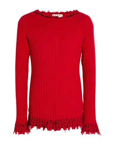 Marni Man Sweater Red Size 40 Virgin Wool