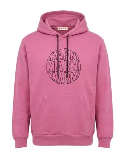 Marni Man Sweatshirt Antique Rose Size 42 Cotton In Pink