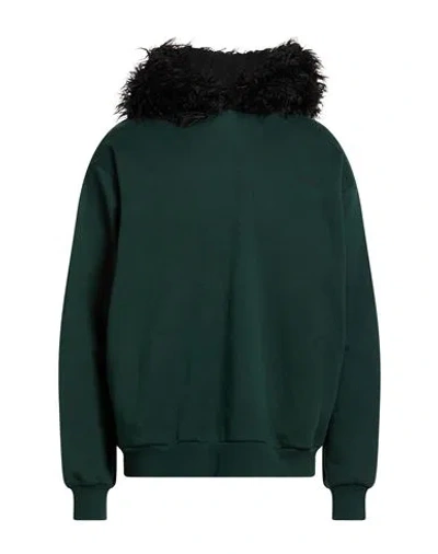Marni Man Sweatshirt Dark Green Size 40 Cotton, Modacrylic, Acetate, Polyester In Multi