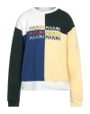 Marni Crew Neck Puzzle Logo Brushed Cotton Sweatshirt In Dark Green
