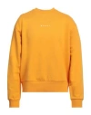 Marni Logo Printed Crewneck Sweatshrit In Mandarin