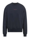 Marni Logo-print Cotton Sweatshirt In Blue