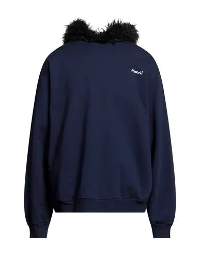Marni Man Sweatshirt Midnight Blue Size 44 Cotton