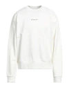Marni White Printed Mini Logo Sweatshirt In White