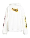 Marni White Bio Cotton Hoodie With Graffiti Prints In White