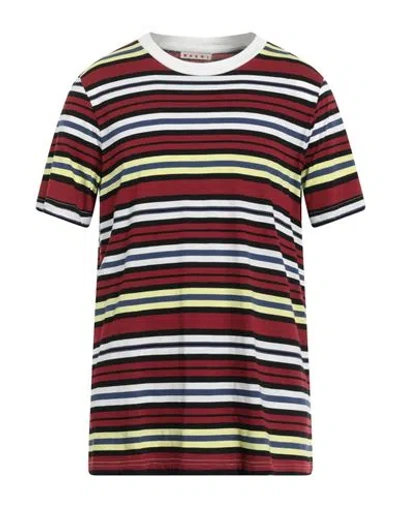 Marni Man T-shirt Burgundy Size 42 Cotton In Red