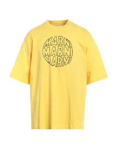 Marni Man T-shirt Yellow Size 38 Cotton