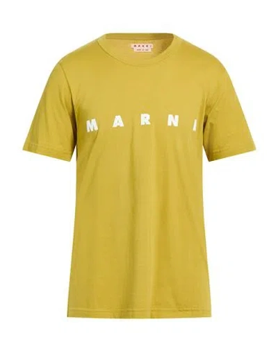 Marni Man T-shirt Mustard Size 42 Cotton In Green