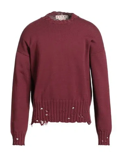 MARNI MARNI MAN TURTLENECK BURGUNDY SIZE 38 COTTON